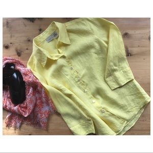 L.L. Bean Yellow Button Down Shirt